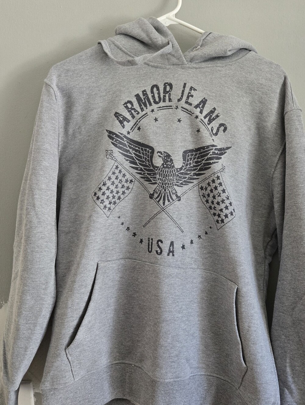 Men's Gray Armour Jeans Hoodie L
